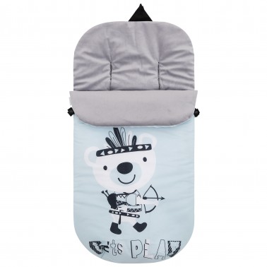 Saco de silla universal Casiopea Pelo polar Blanco Gris